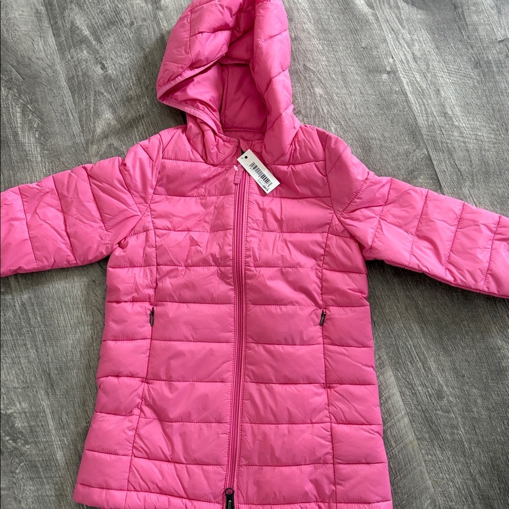 Amazon Essentials Pink Hooded Puffer Jacket - Picture 2 of 8
